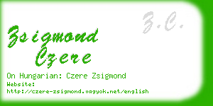 zsigmond czere business card